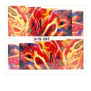 Naklejki wodne do paznokci arkusz 6,5 x 5,5 cm na 10 palców yb Nr 693 Allepaznokcie