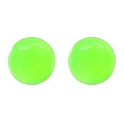 Kolczyki neon green w oprawie srebrnej system 75 7512 0626 Studex