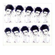 Naklejki wodne do paznokci arkusz 6,5 x 5,5 cm na 10 palców yb Nr 684 Allepaznokcie