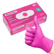 Rękawiczki jednorazowe nitrylowe diagnostyczne i ochronne Medisterill rozmiar S magenta 100szt Medisterill
