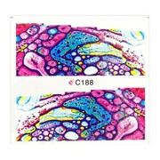 Naklejki wodne do paznokci arkusz 7 x 6,5 cm na 10 palców Nr c188 Allepaznokcie