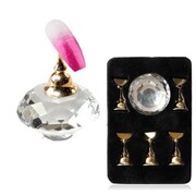 Magnetyczny uchwyt stojak holder do wzorków i zdobień diament + masa klejąca Allepaznokcie