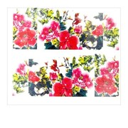 Naklejki wodne do paznokci arkusz 6,5 x 5,5cm na 10 palców yb Nr 953 Allepaznokcie