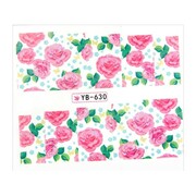 Naklejki wodne do paznokci arkusz 6,5 x 5,5 cm na 10 palców yb Nr 630 Allepaznokcie