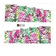 Naklejki wodne do paznokci arkusz 6,5 x 5,5 cm na 10 palców a Nr 114 Allepaznokcie