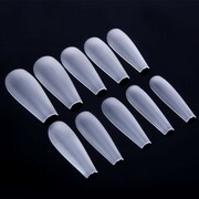 Tipsy w pudełku kształt ballerina clear mat model 7 10 rozmiarów 500 szt MollyLac