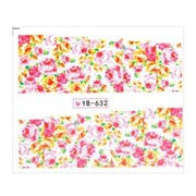 Naklejki wodne do paznokci arkusz 6,5 x 5,5 cm na 10 palców yb Nr 632 Allepaznokcie