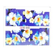 Naklejki wodne do paznokci arkusz 6,5 x 5,5 cm na 10 palców yb Nr 656 Allepaznokcie