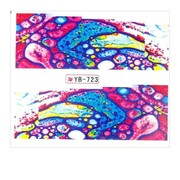 Naklejki wodne do paznokci arkusz 6,5 x 5,5 cm na 10 palców yb Nr 723 Allepaznokcie