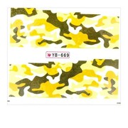 Naklejki wodne do paznokci arkusz 6,5 x 5,5 cm na 10 palców yb Nr 669 Allepaznokcie