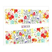 Naklejki wodne do paznokci arkusz 6,5 x 5,5 cm na 10 palców bn Nr 019 Allepaznokcie