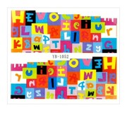 Naklejki wodne do paznokci arkusz 6,5 x 5,5 cm na 10 palców yb Nr 1052 Allepaznokcie