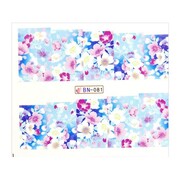 Naklejki wodne do paznokci arkusz 6,5 x 5,5 cm na 10 palców bn Nr 081 Allepaznokcie