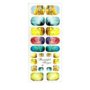 Naklejki wodne do paznokci pejzaż arkusz 12,5 x 5,5cm 22 naklejki hot Nr 342 Allepaznokcie