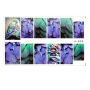 Naklejki wodne do paznokci arkusz 9 x 5,5 cm a Nr 629 Allepaznokcie