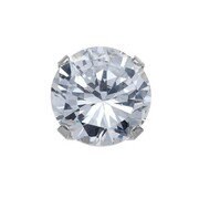 Kolczyki cubic zirconia w pazurkach srebrne system 75 8 mm 7572 0100 Studex