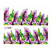 Naklejki wodne do paznokci arkusz 6,5 x 5,5 cm na 10 palców yb Nr 1899 Allepaznokcie