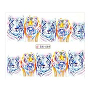 Naklejki wodne do paznokci arkusz 6,5 x 5,5 cm na 10 palców bn Nr 089 Allepaznokcie