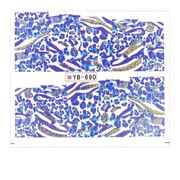 Naklejki wodne do paznokci arkusz 6,5 x 5,5 cm na 10 palców yb Nr 690 Allepaznokcie