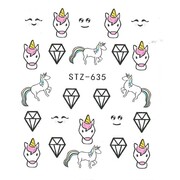 Naklejki wodne do paznokci unicorn STZ-635 Allepaznokcie