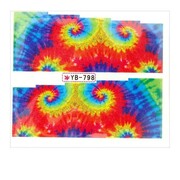 Naklejki wodne do paznokci arkusz 6,5 x 5,5 cm na 10 palców yb Nr 798 Allepaznokcie