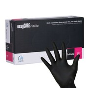 Rękawiczki jednorazowe nitrylowe diagnostyczne i ochronne Easycare nitrile Black rozmiar S czarne 100 szt Zarys