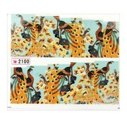 Naklejki wodne do paznokci arkusz 6,5 x 5,5 cm na 10 palców yb Nr 2100 Allepaznokcie