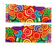 Naklejki wodne do paznokci arkusz 6,5 x 5,5 cm na 10 palców yb Nr 1031 Allepaznokcie
