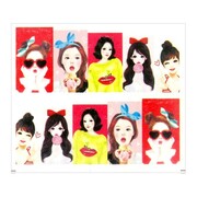 Naklejki wodne do paznokci arkusz 6,5 x 5,5cm na 10 palców YB Nr 937 Allepaznokcie