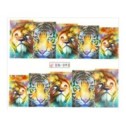 Naklejki wodne do paznokci arkusz 6,5 x 5,5 cm na 10 palców bn Nr 093 Allepaznokcie