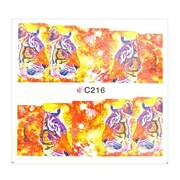 Naklejki wodne do paznokci arkusz 7 x 6,5 cm na 10 palców c Nr 216 Allepaznokcie