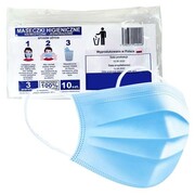 Maski maseczki ochronne 3-warstwowe do zasłaniania ust i nosa niebieskie 10 sztuk Allepaznokcie