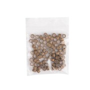 Mikroringi z silikonem do przedłużania włosów 5 mm kolor Nr 7 woreczek 100 szt Allepaznokcie