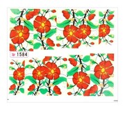 Naklejki wodne do paznokci arkusz 6,5 x 5,5 cm na 10 palców Nr 1584 Allepaznokcie