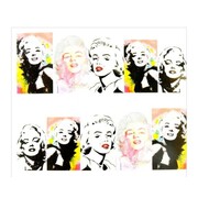 Naklejki wodne do paznokci arkusz 6,5 x 5,5cm na 10 palców Bn Nr 031 Allepaznokcie