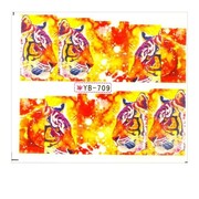 Naklejki wodne do paznokci arkusz 6,5 x 5,5 cm na 10 palców yb Nr 709 Allepaznokcie