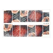 Naklejki wodne do paznokci arkusz 9 x 5,5 cm a Nr 619 Allepaznokcie