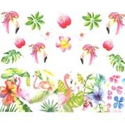 Naklejki wodne do paznokci flamingi BN-914 Allepaznokcie