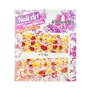 Naklejki wodne do paznokci arkusz 7 x 6,5 cm na 10 palców Nr c160 Allepaznokcie