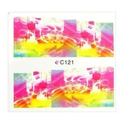 Naklejki wodne do paznokci arkusz 7 x 6,5 cm na 10 palców Nr c121 Allepaznokcie