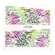 Naklejki wodne do paznokci arkusz 7 x 6,5 cm na 10 palców Nr c153 Allepaznokcie