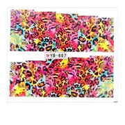 Naklejki wodne do paznokci arkusz 6,5 x 5,5 cm na 10 palców yb Nr 687 Allepaznokcie