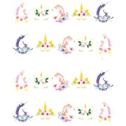 Naklejki wodne do paznokci unicorn STZ-617 Allepaznokcie