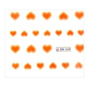 Naklejki wodne do paznokci arkusz 6,5 x 5,5 cm na 10 palców bn Nr 049 Allepaznokcie