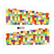 Naklejki wodne do paznokci arkusz 6,5 x 5,5 cm na 10 palców Nr a142 Allepaznokcie