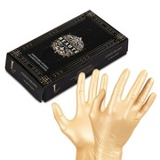 Rękawiczki jednorazowe nitrylowe diagnostyczne i ochronne Beaute Luxe rozmiar L złote 50 szt Top Glove