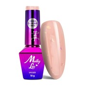 Lakier hybrydowy LED/UV Gel Polish MollyLac Sparkling French Nr 700 Little shine HEMA/Di-HEMA Free 10 g MollyLac
