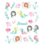 Naklejki wodne do paznokci syrenki STZ-624 Allepaznokcie