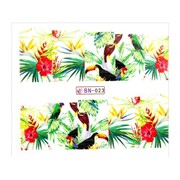 Naklejki wodne do paznokci arkusz 6,5 x 5,5 cm na 10 palców bn Nr 023 Allepaznokcie