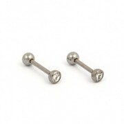 Kolczyki Studex System 75 sztanga z brylantem kolor srebrny 7512-2374 Studex